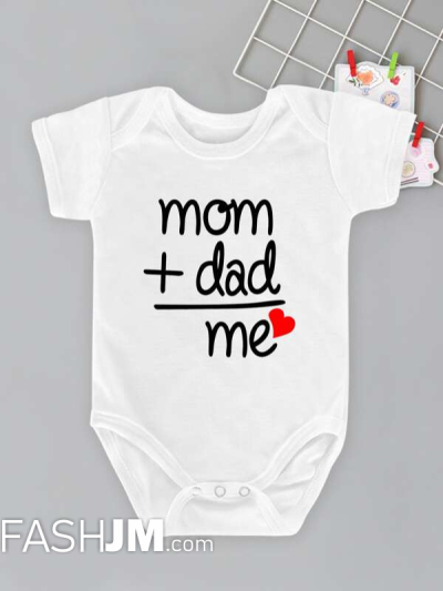 Baby Girl Heart & Letter Graphic Popper Bodysuit