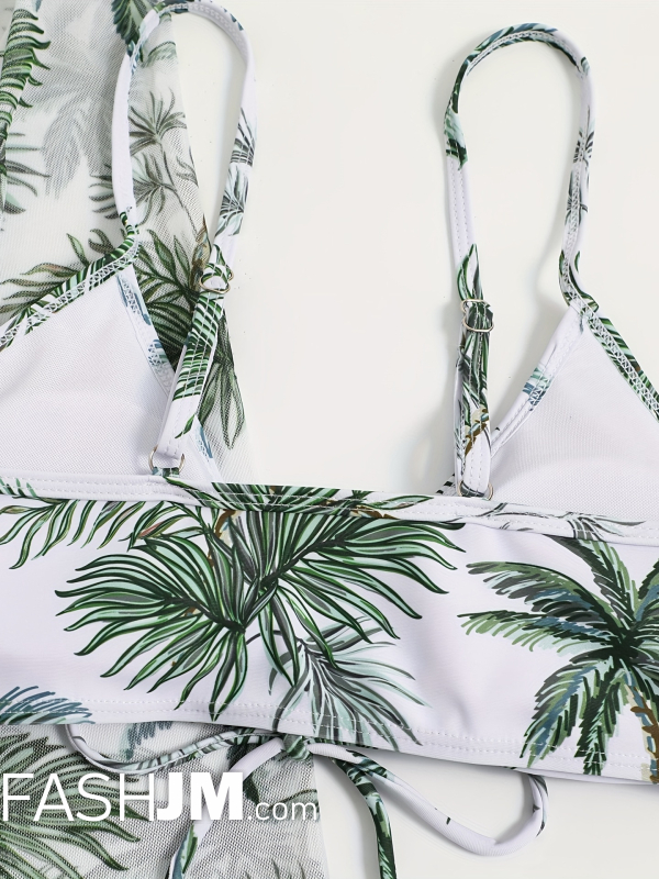  3-Pieces Geometric Print Bikini Sets image1