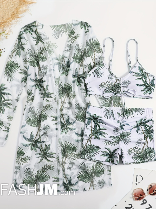  3-Pieces Geometric Print Bikini Sets image3