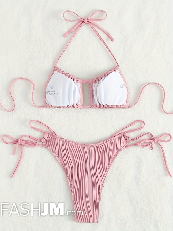  Pale Pink Bikini Sets image1