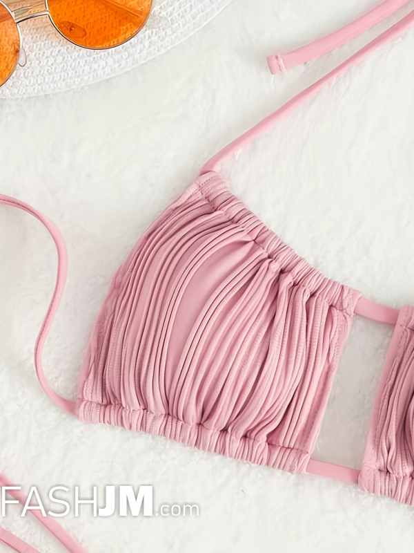  Pale Pink Bikini Sets image2