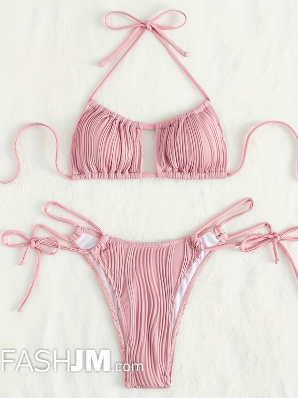 Pale Pink Bikini Sets image3