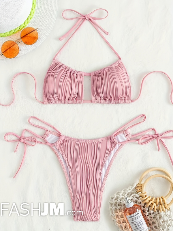  Pale Pink Bikini Sets image4