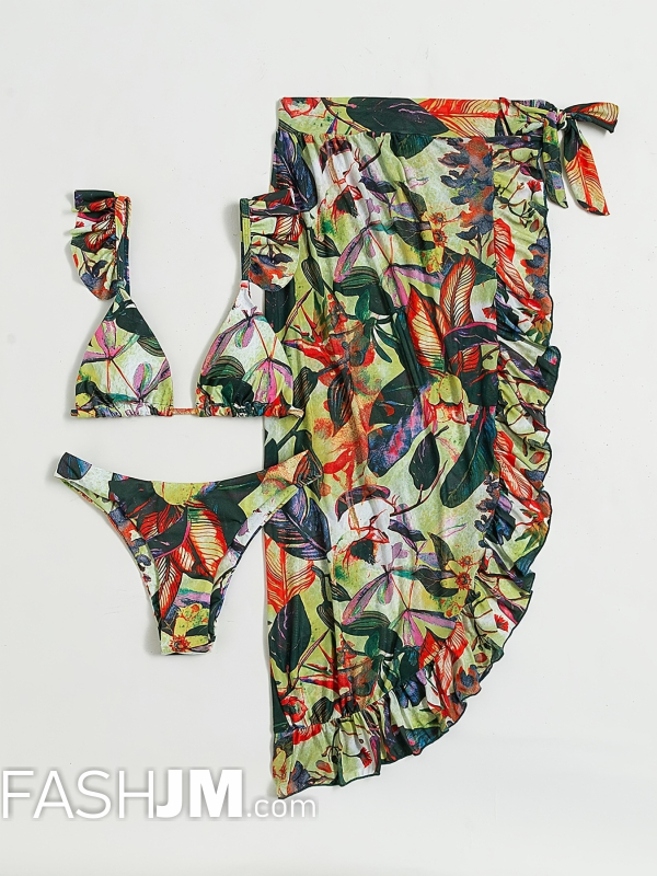  3-Pieces Floral Print Bikini Sets image8
