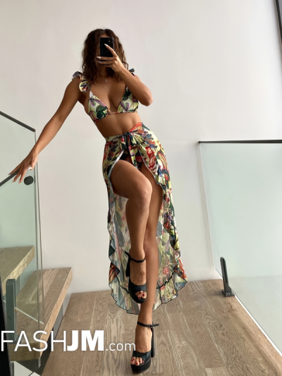 3-Pieces Floral Print Bikini Sets