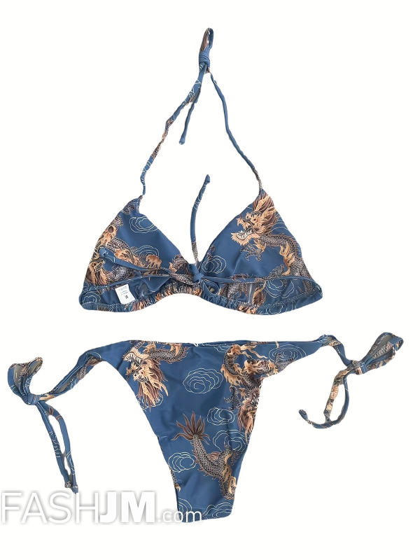  3-Pieces Dragon Print Bikini Sets image4