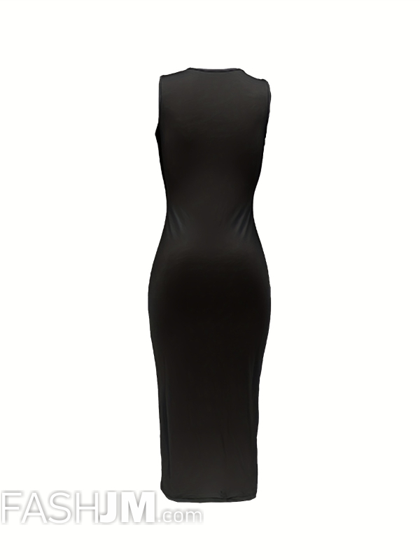  Bodycon Crew Neck Dress image4