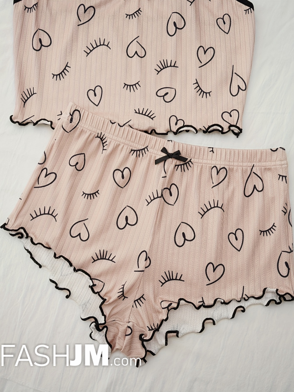  Heart Print Pajama Set image6