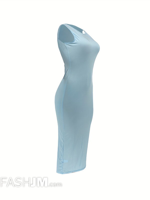  Bodycon Crew Neck Dress image3