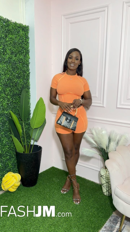  Orange Shorts Set image0
