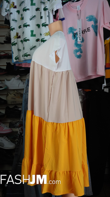  Yellow and White Dress image1