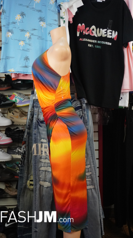  Multi Colored Orange Dress image1