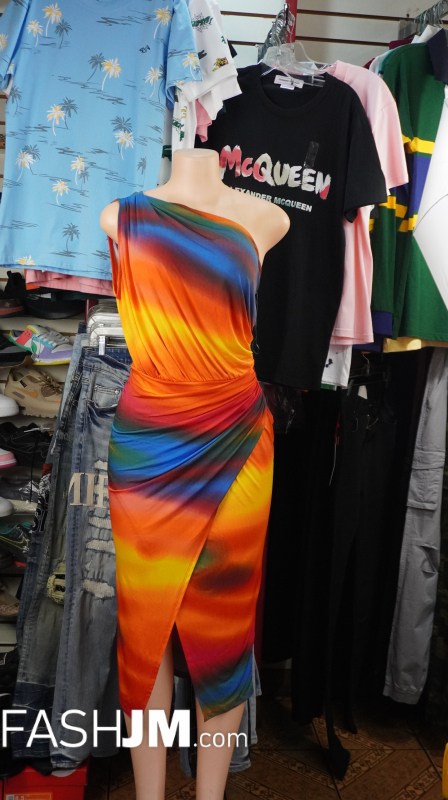  Multi Colored Orange Dress image2