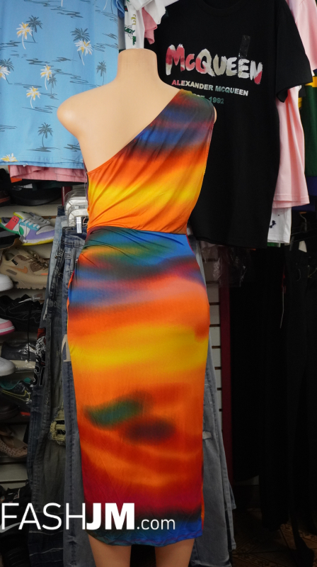  Multi Colored Orange Dress image3