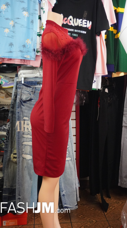  Burgundy Dress image2