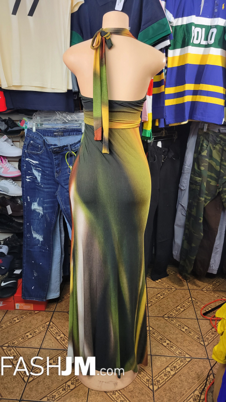  Green Swirl Colored Dress image1
